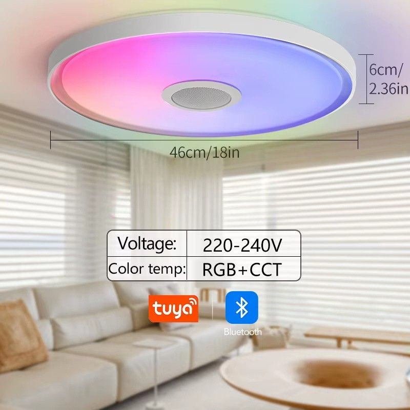 Plafonnier LED RGB avec haut-parleur Bluetooth – 3 diamètres