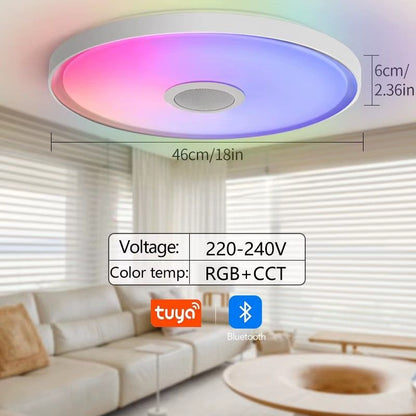 Plafonnier LED RGB avec haut-parleur Bluetooth – 3 diamètres