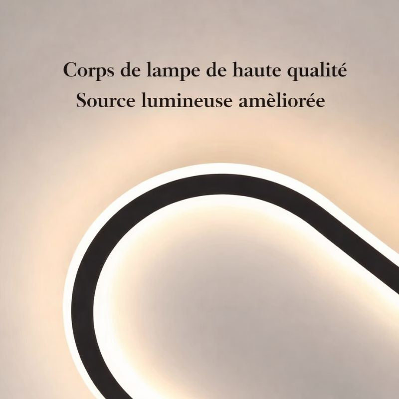 Plafonnier LED linéaire noir – 40/60/80 cm