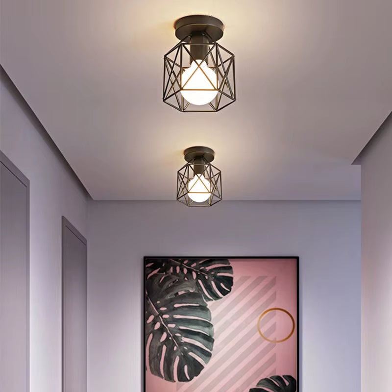 Plafonnier moderne géométrique – Métal doré ou noir