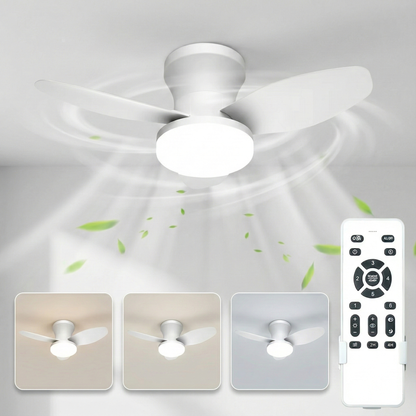 GeminiVentilateur de plafond LED moderne – 3 pales dimmable