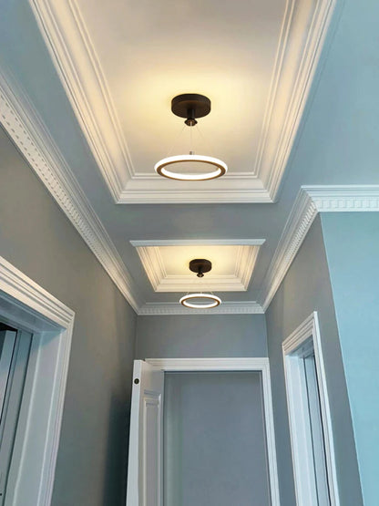 Plafonnier LED design à anneau – Noir ou doré