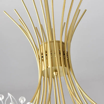 Lustre plafonnier cristal noir ou doré – 13 lumières