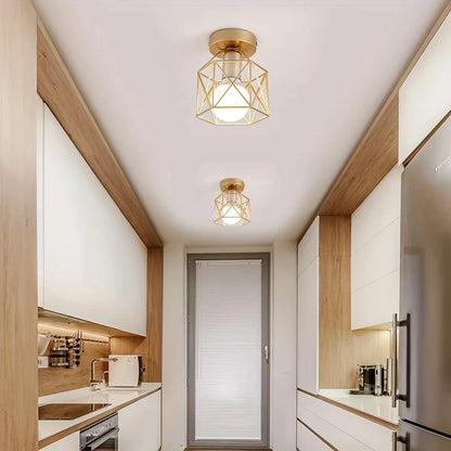 Plafonnier moderne géométrique – Métal doré ou noir