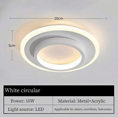Plafonnier LED rond nordique – anneau décoratif 20 cm