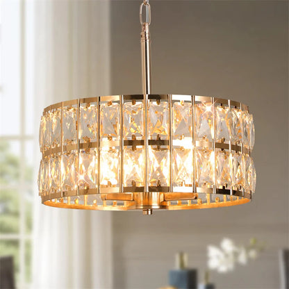 1Plafonnier LED cristal bouquet – doré ou argenté